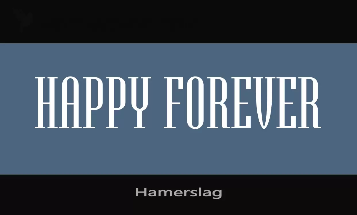 Font Sample of Hamerslag