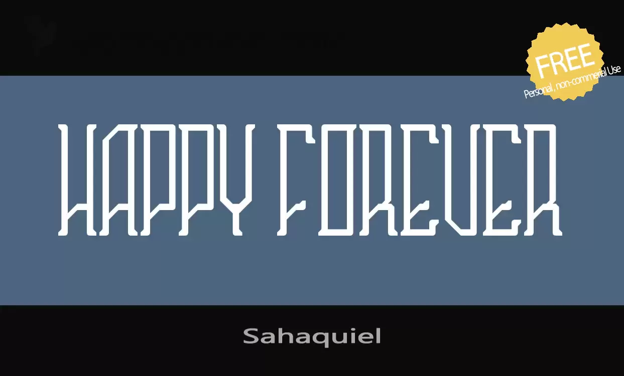 Font Sample of Sahaquiel