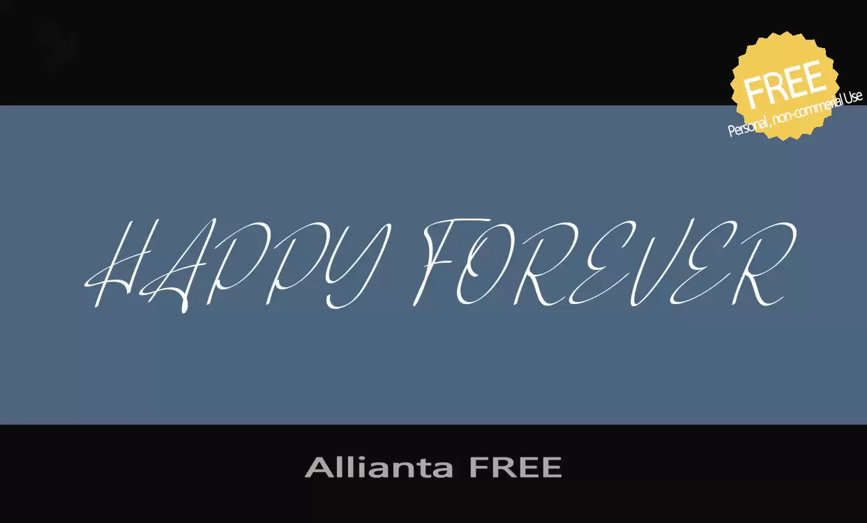 Font Sample of Allianta-FREE