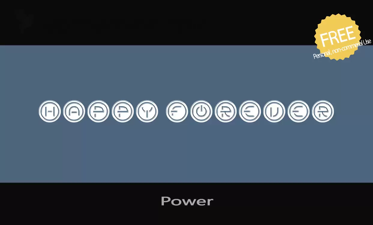 Font Sample of Power