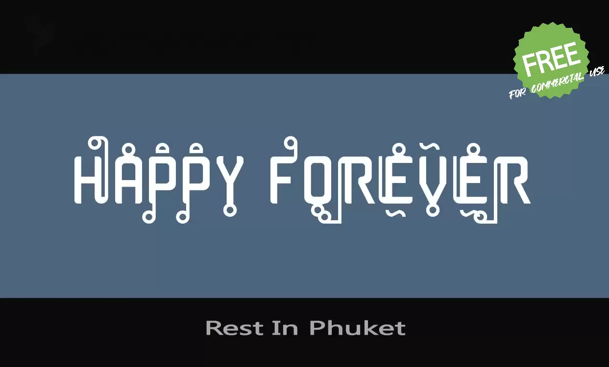 「Rest-In-Phuket」字体效果图