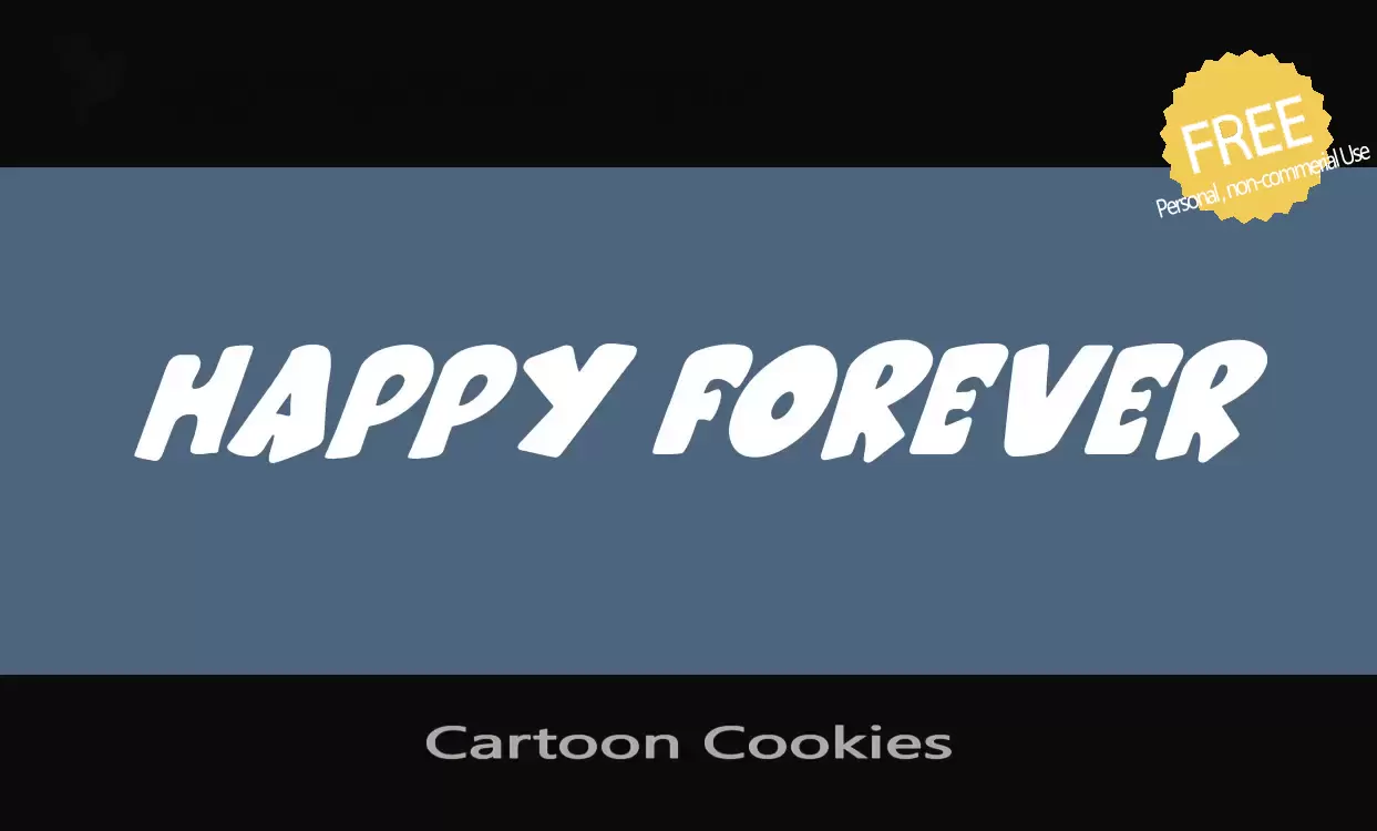 Font Sample of Cartoon-Cookies