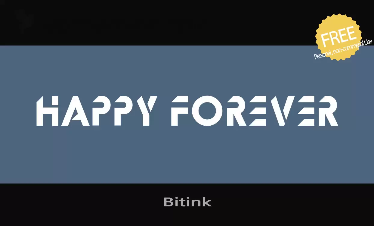 Font Sample of Bitink