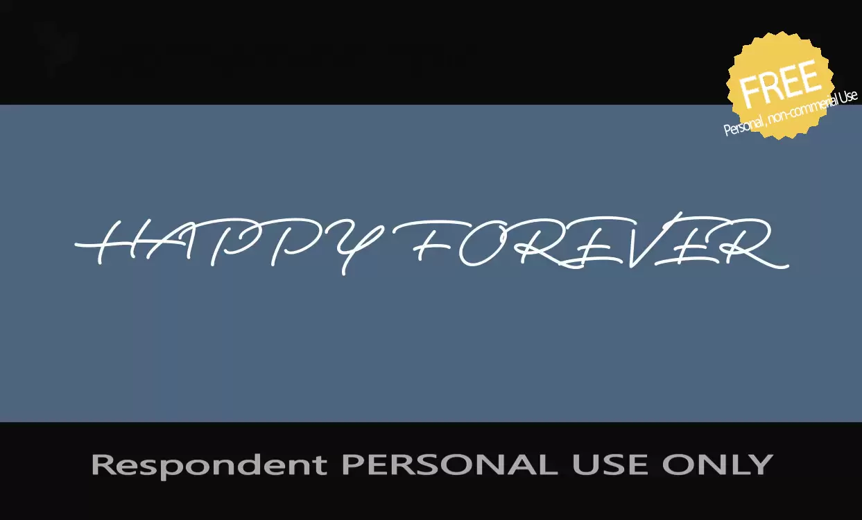 「Respondent-PERSONAL-USE-ONLY」字体效果图