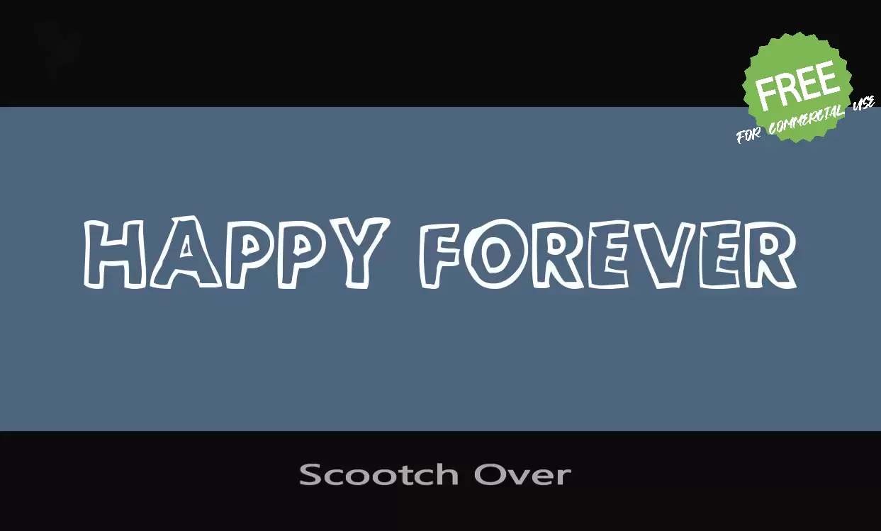 「Scootch Over 」字体效果图