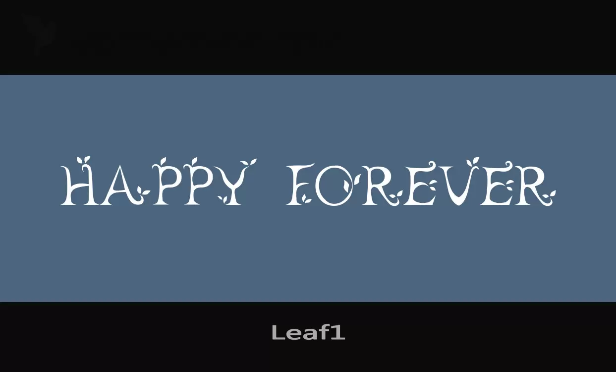 「Leaf1」字体效果图