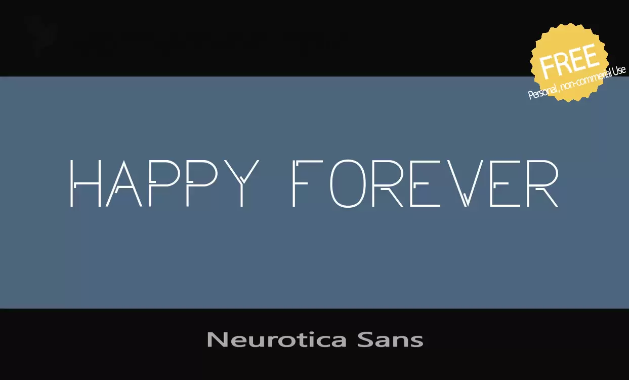 Font Sample of Neurotica-Sans