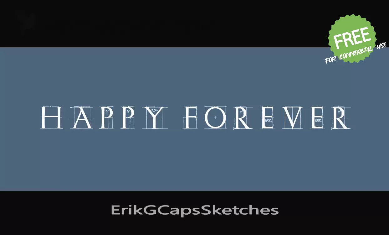 Font Sample of ErikGCapsSketches