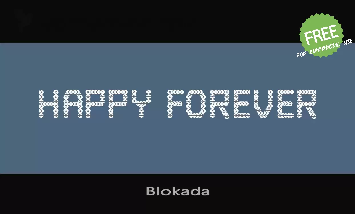 Font Sample of Blokada