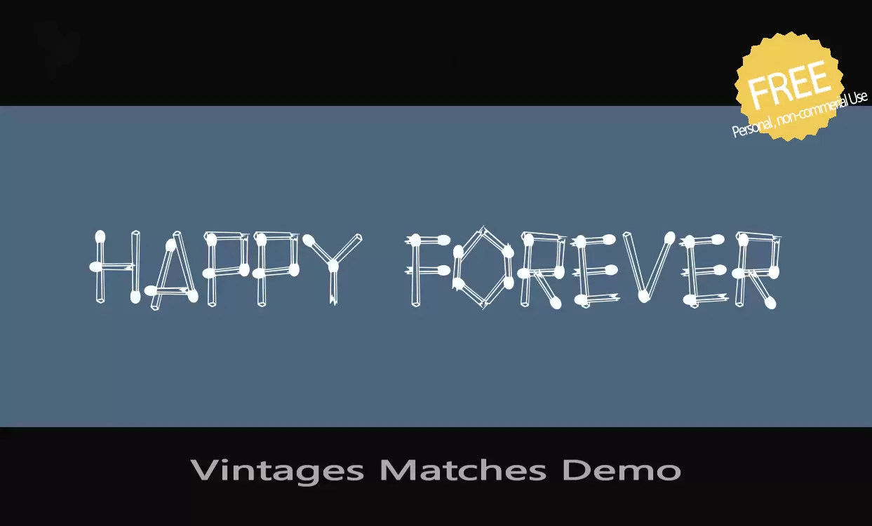 「Vintages-Matches-Demo」字体效果图