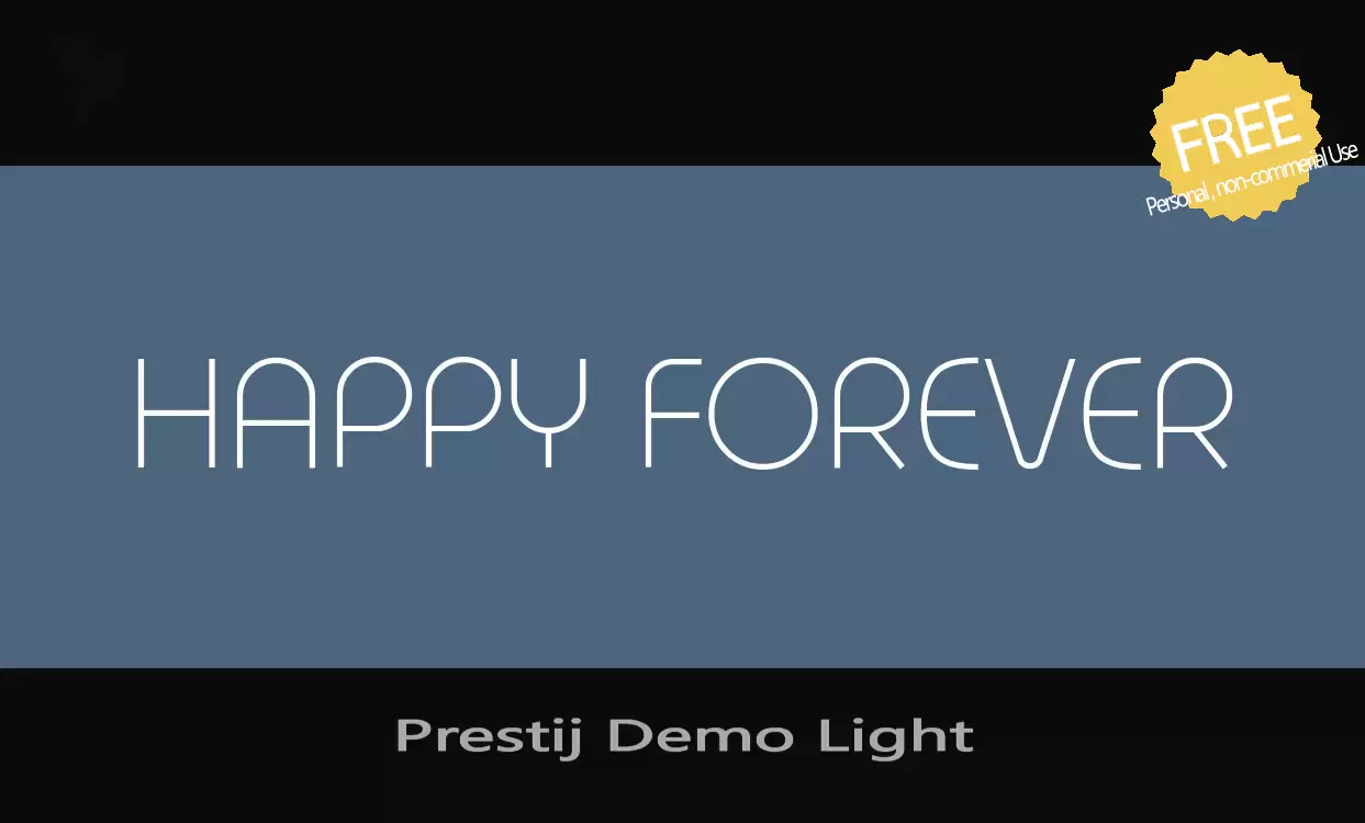 Font Sample of Prestij-Demo-Light