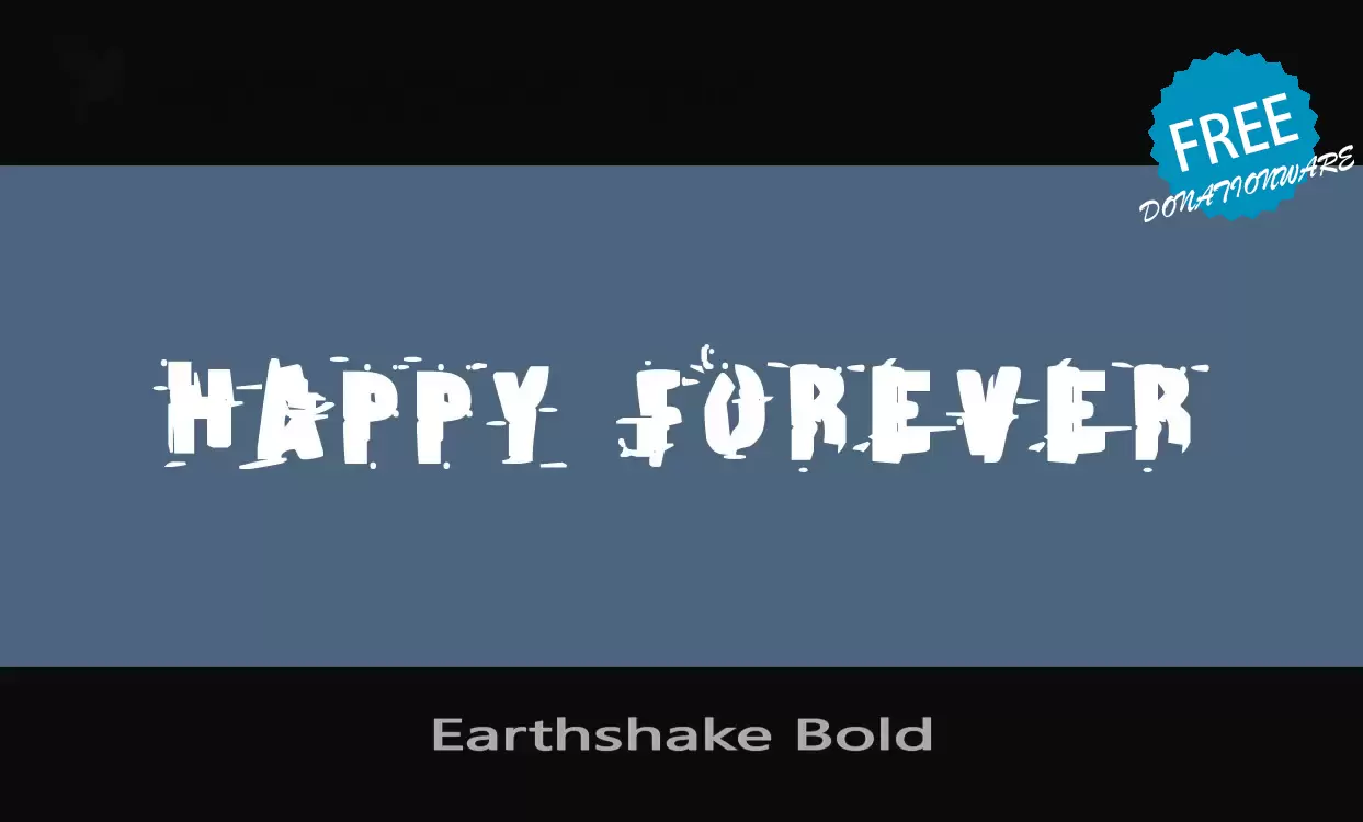 Font Sample of Earthshake-Bold