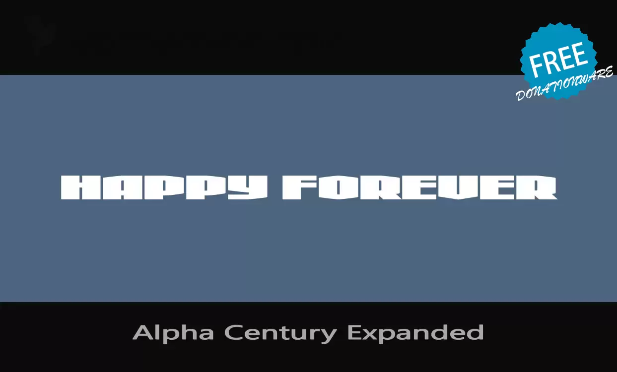 Font Sample of Alpha-Century-Expanded