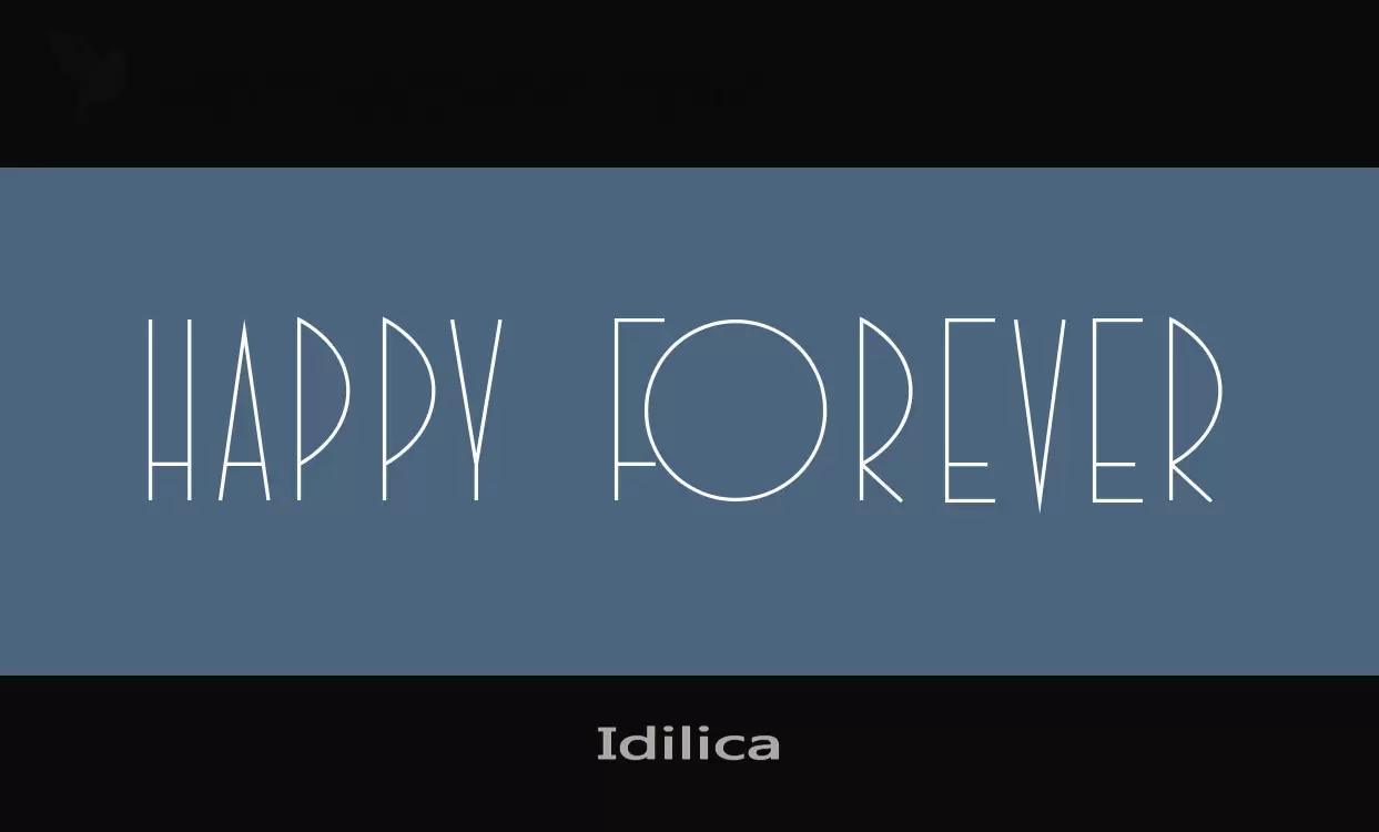 Font Sample of Idilica