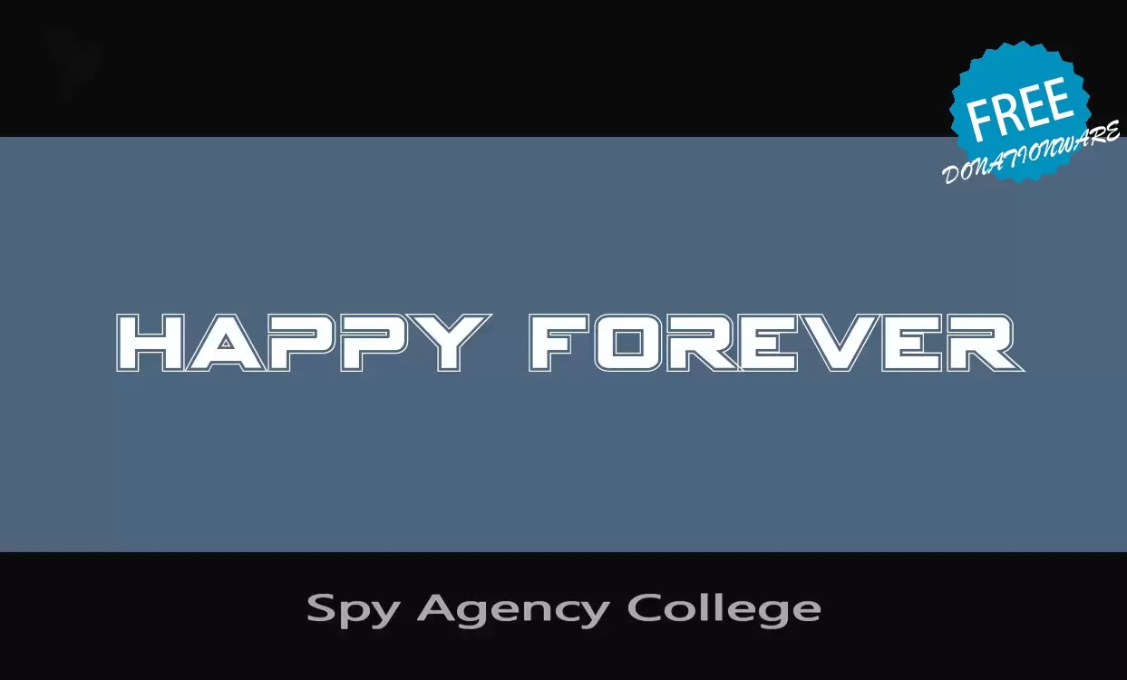 Font Sample of Spy-Agency-College