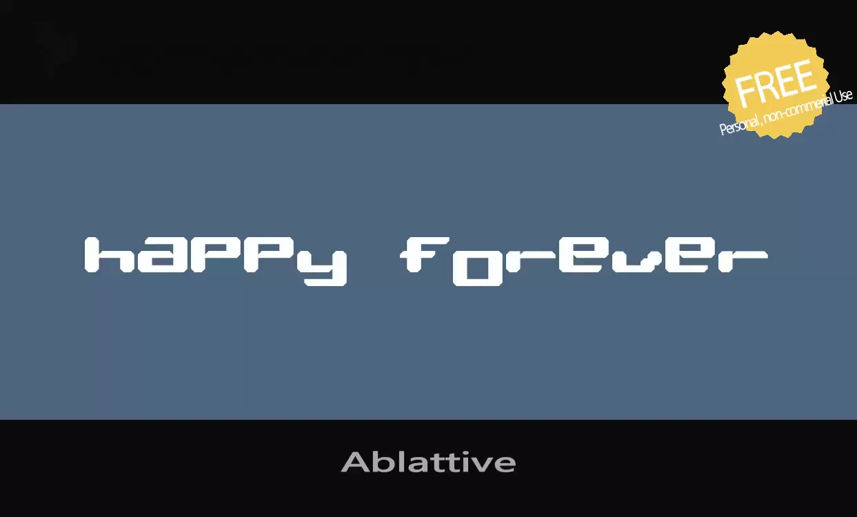 「Ablattive」字体效果图