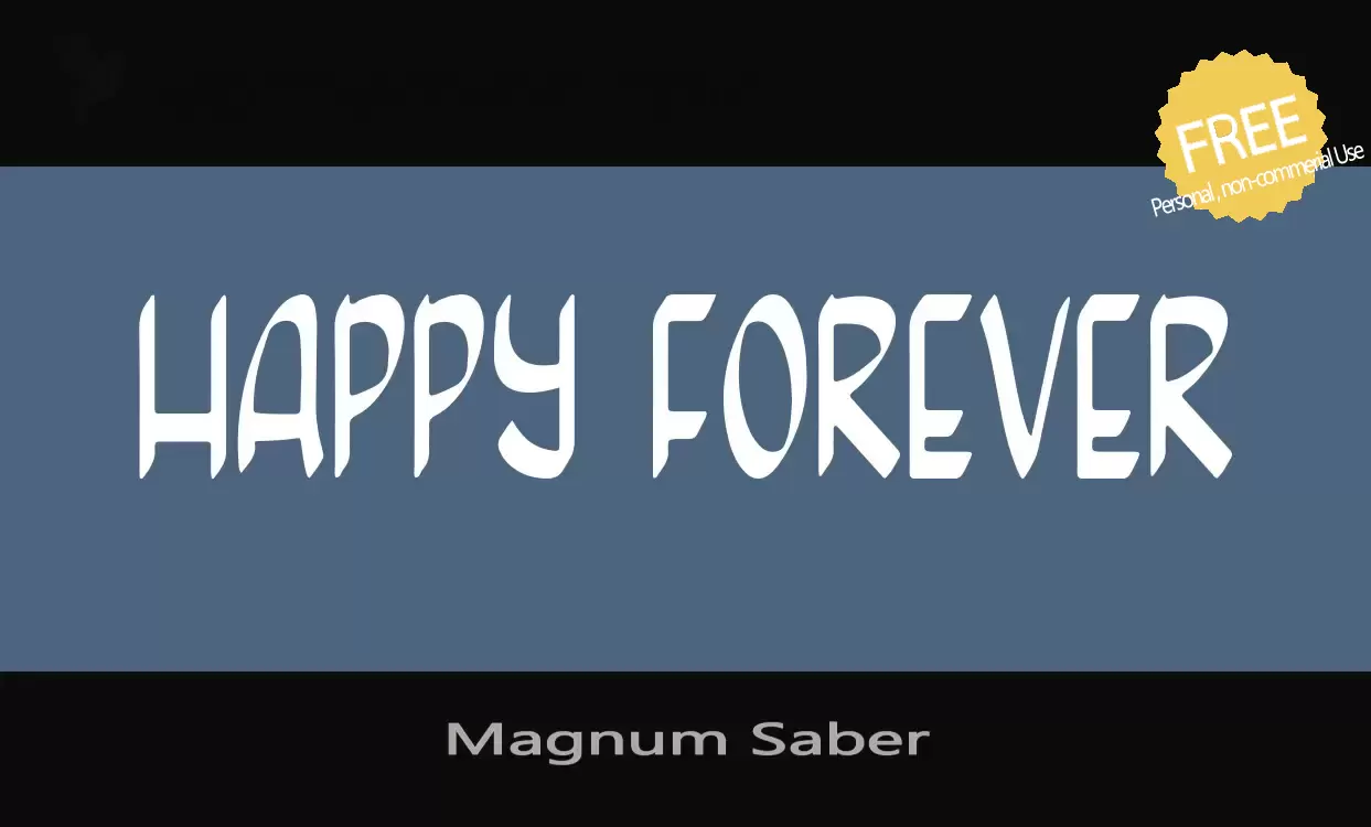 Font Sample of Magnum-Saber