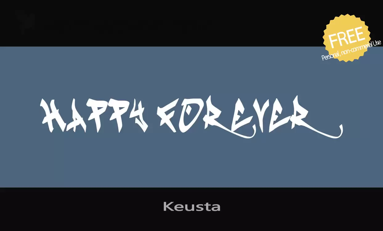 Font Sample of Keusta