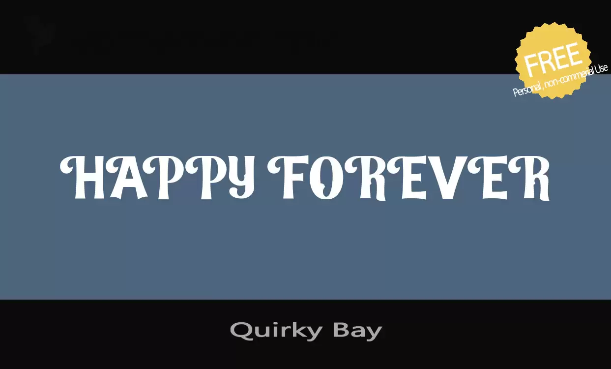 「Quirky-Bay」字体效果图