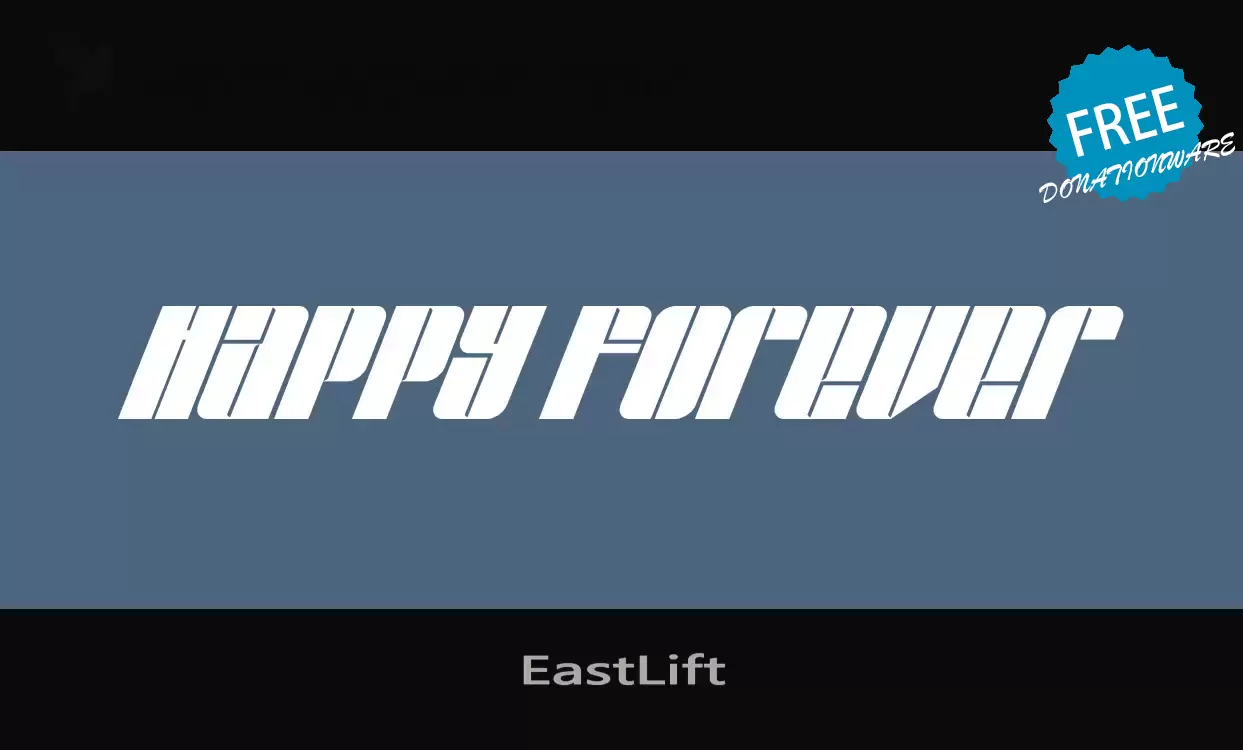 「EastLift」字体效果图