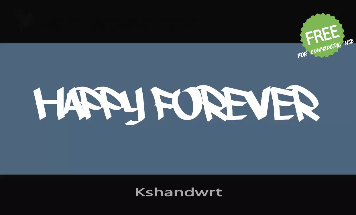 Font Sample of Kshandwrt