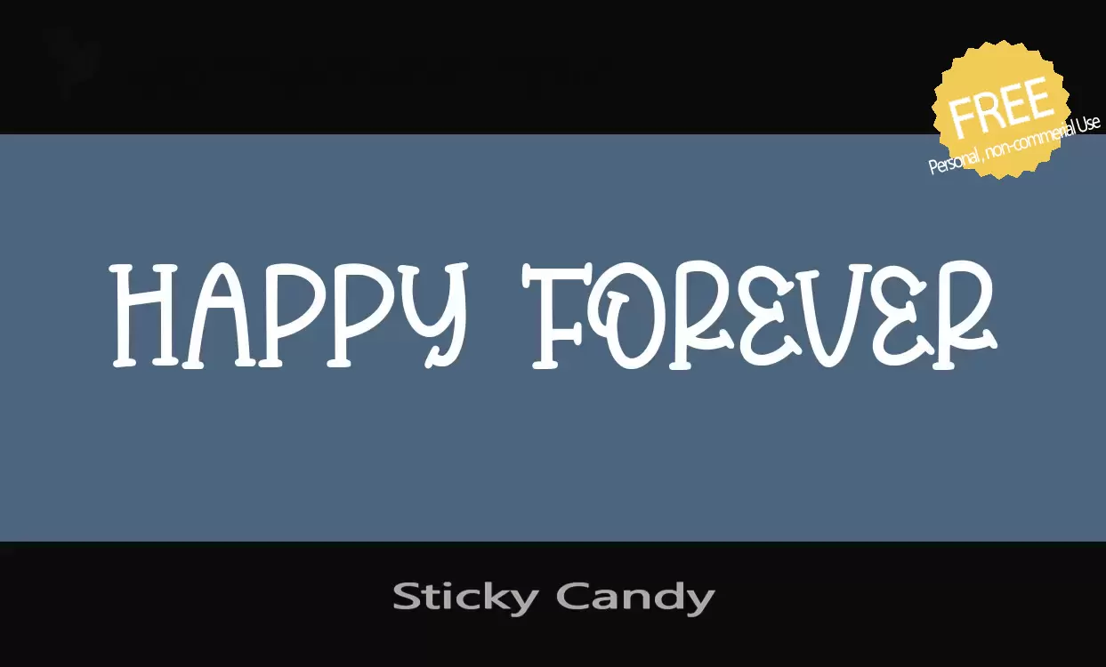 Font Sample of Sticky-Candy