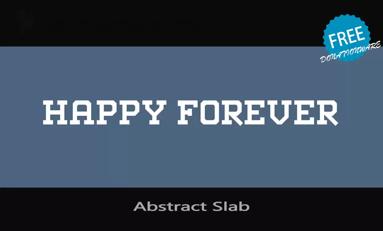 Font Sample of Abstract-Slab