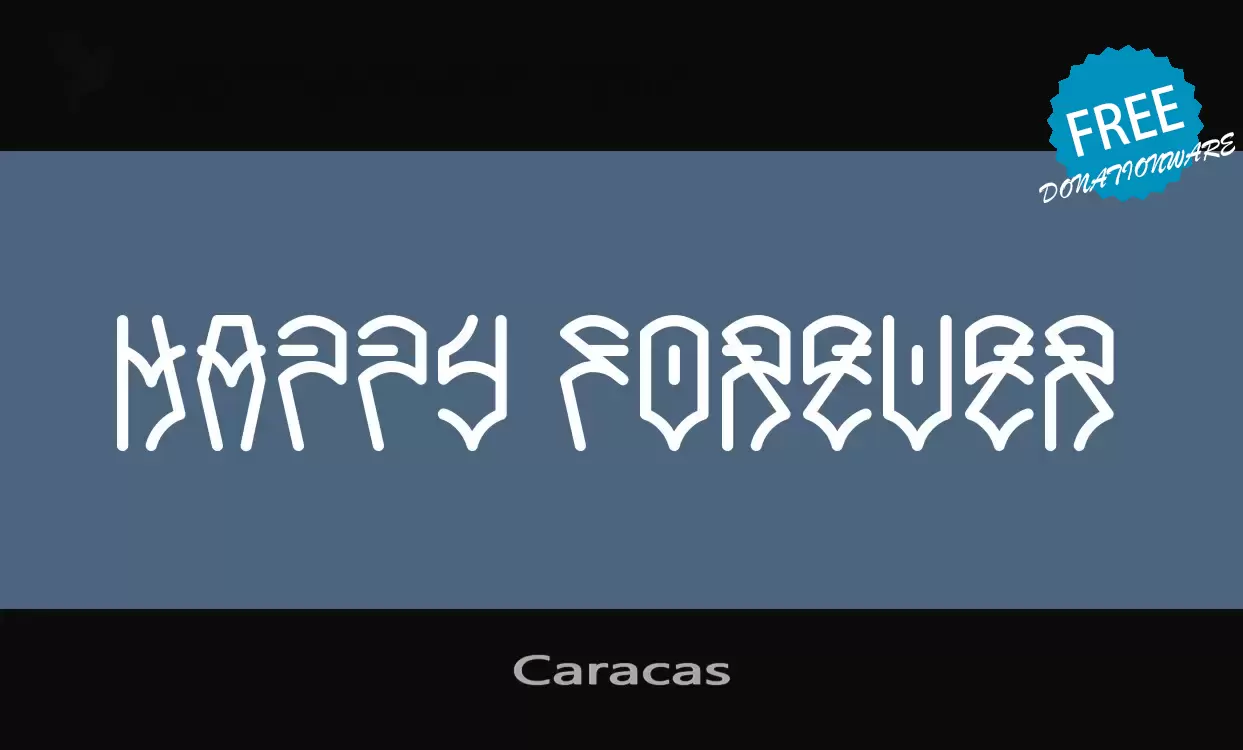 「Caracas」字体效果图