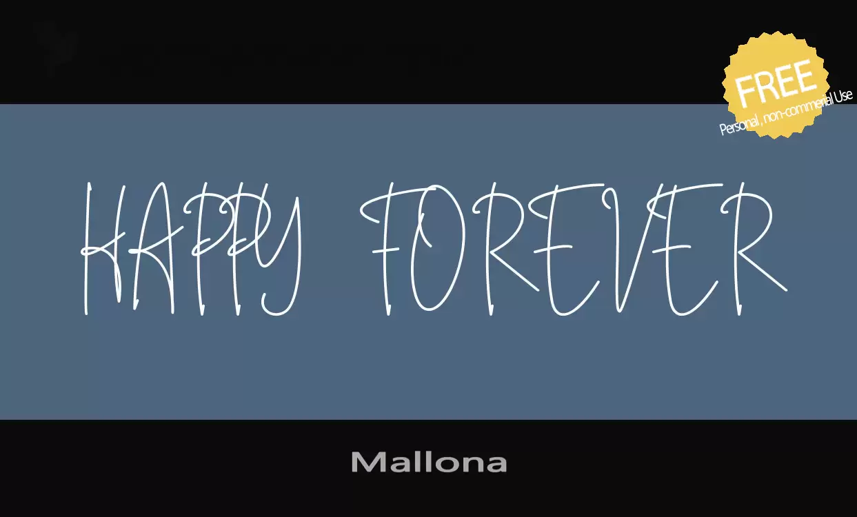 Font Sample of Mallona