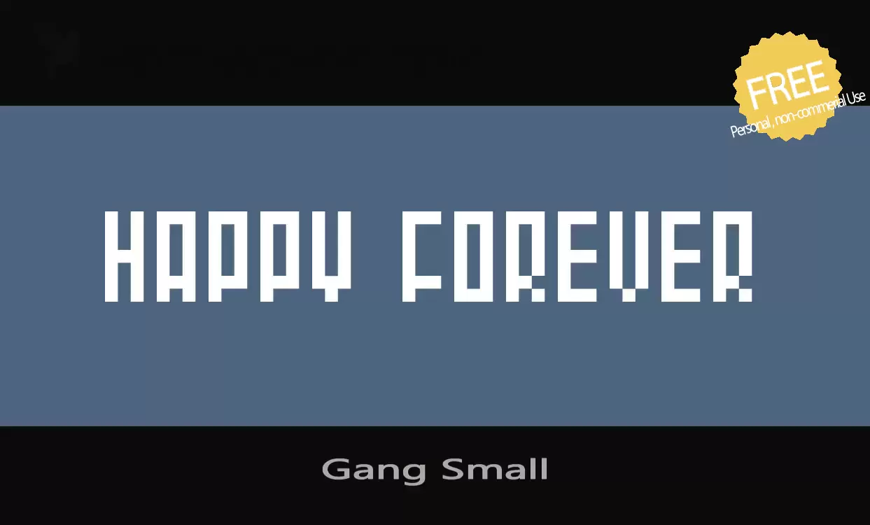 「Gang-Small」字体效果图