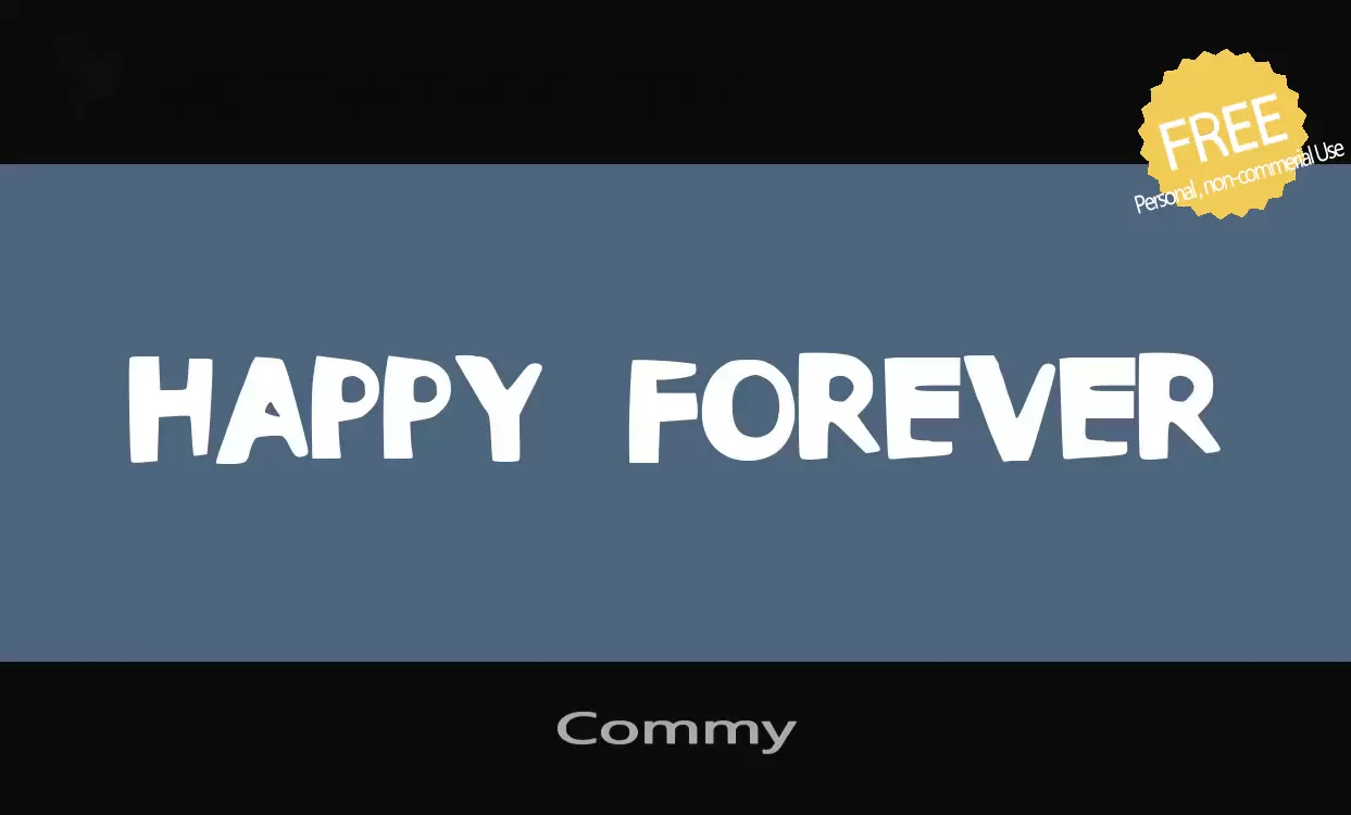 Font Sample of Commy