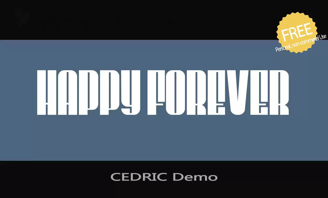 「CEDRIC-Demo」字体效果图