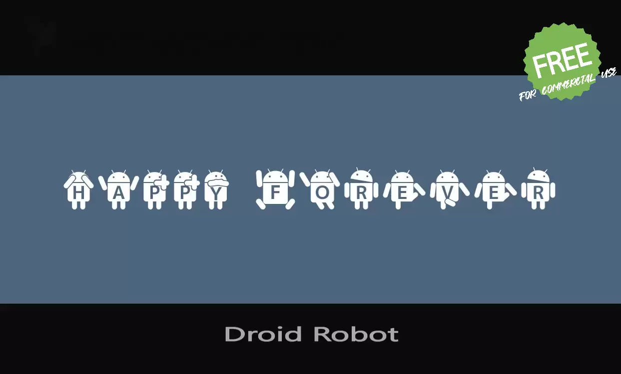 Font Sample of Droid-Robot