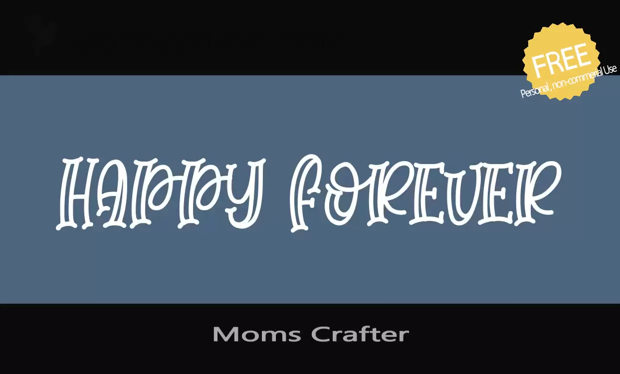 Font Sample of Moms-Crafter