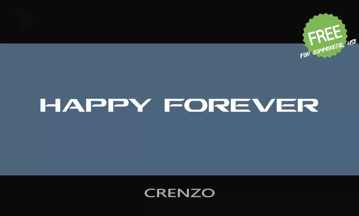 Font Sample of CRENZO