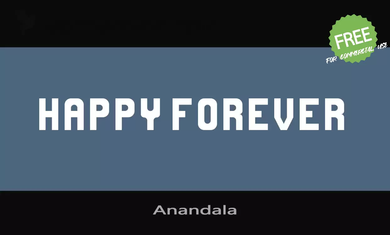 Font Sample of Anandala