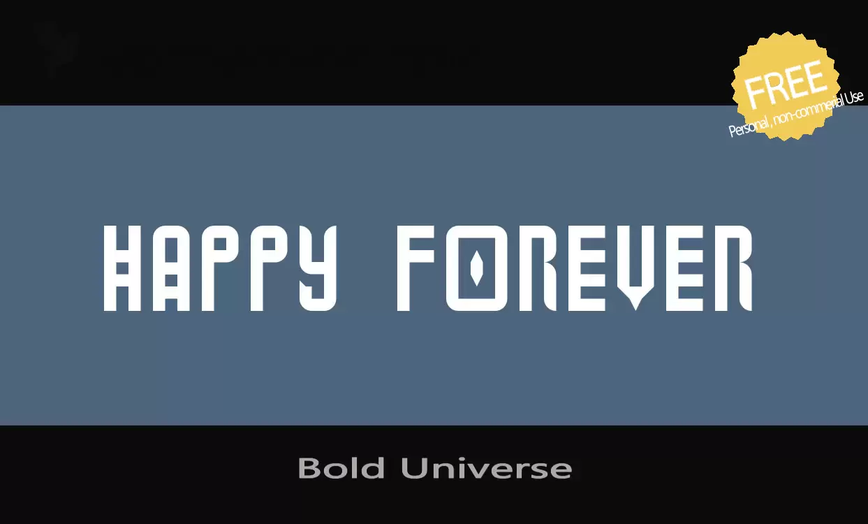 Font Sample of Bold-Universe