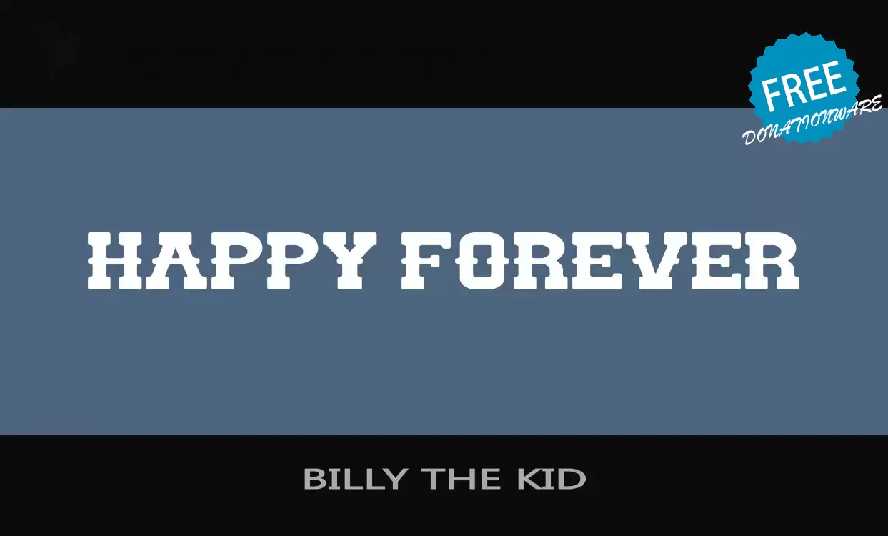 「BILLY-THE-KID」字体效果图