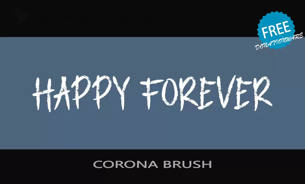 「CORONA-BRUSH」字体效果图