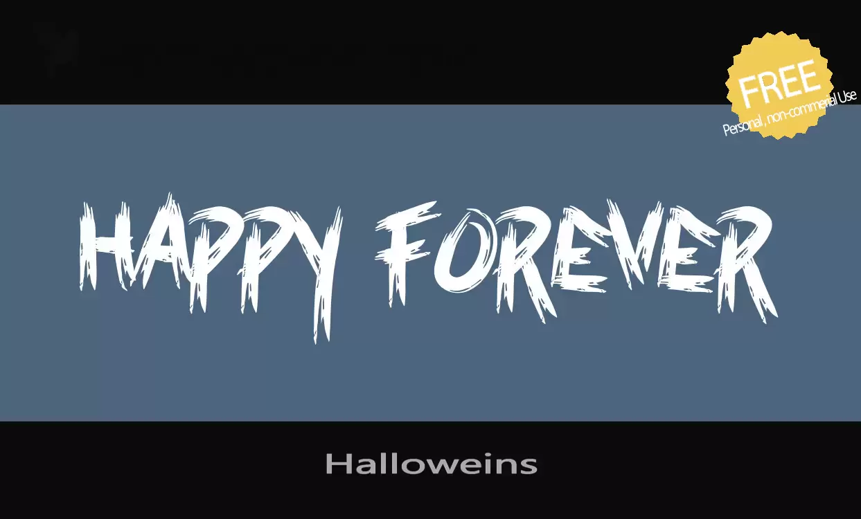 「Halloweins」字体效果图