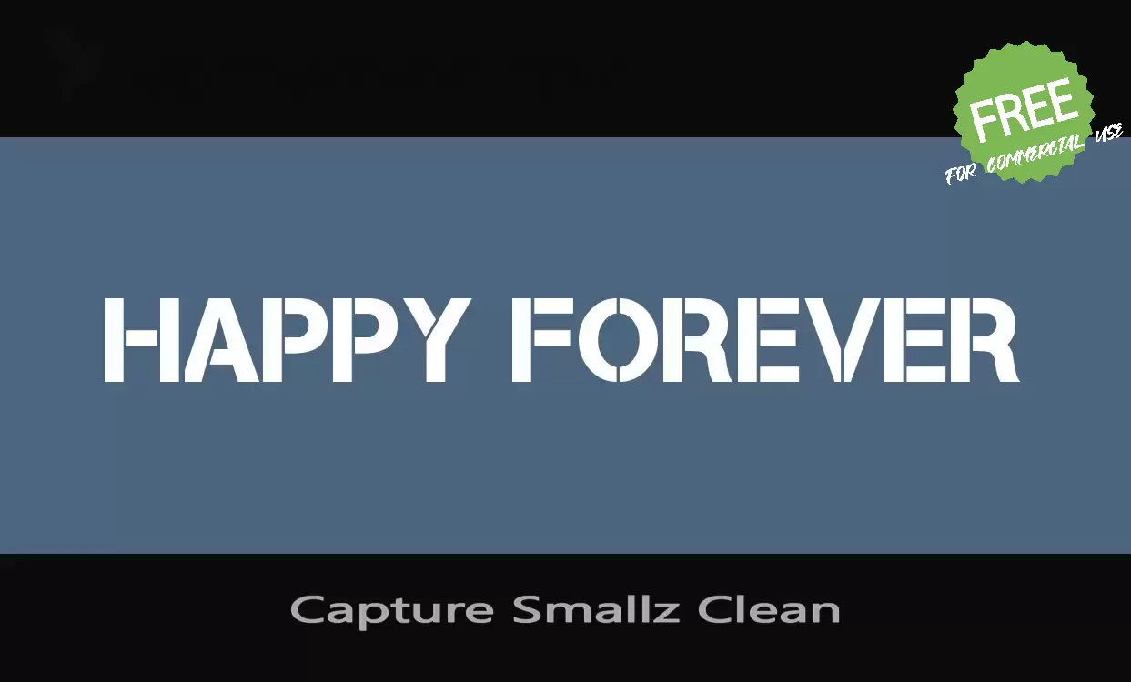 「Capture Smallz Clean」字体效果图