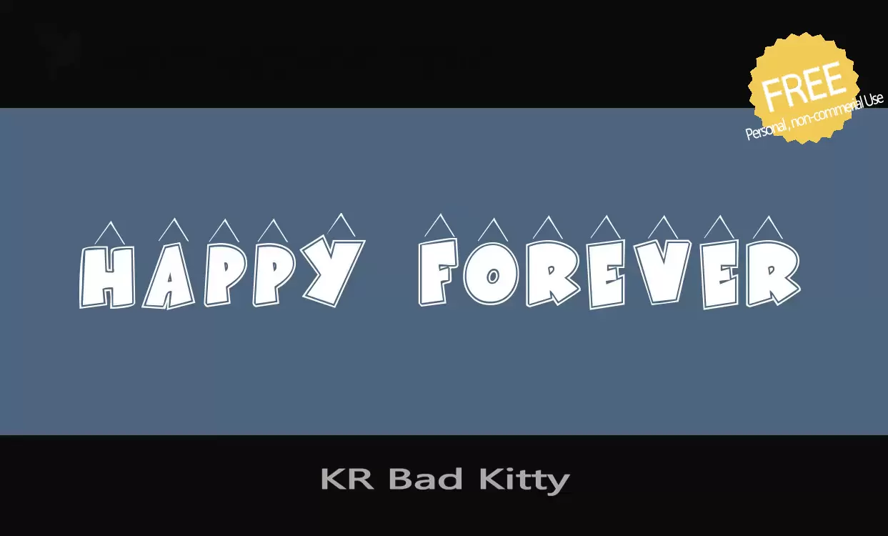 「KR-Bad-Kitty」字体效果图