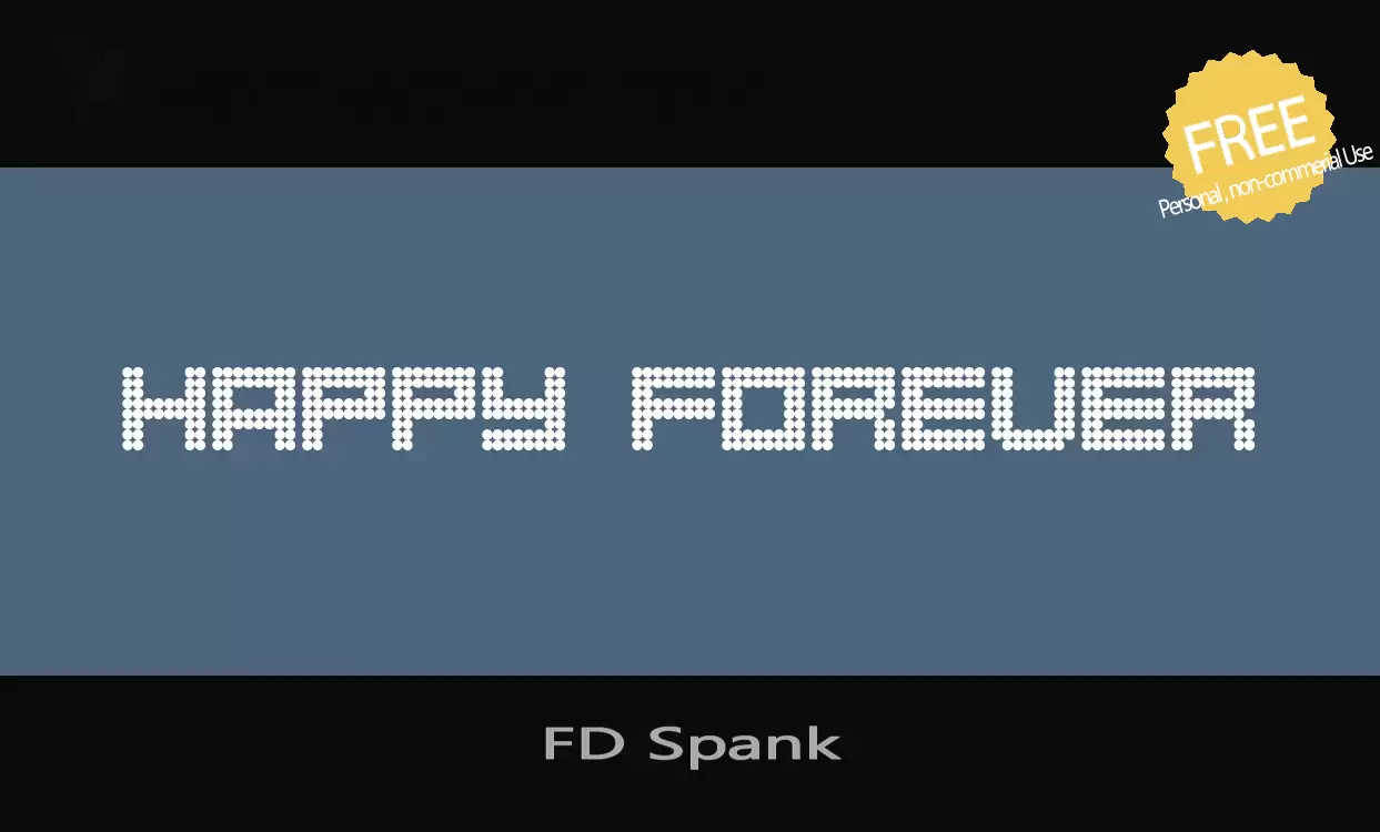 Font Sample of FD-Spank