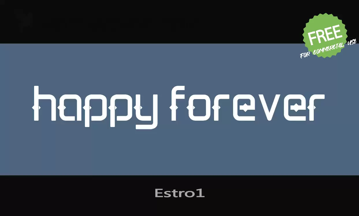 Font Sample of Estro1