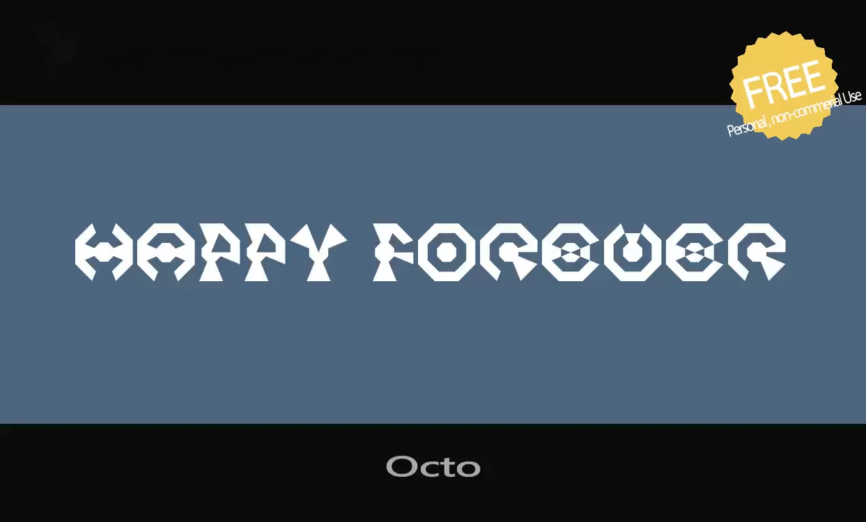 Font Sample of Octo