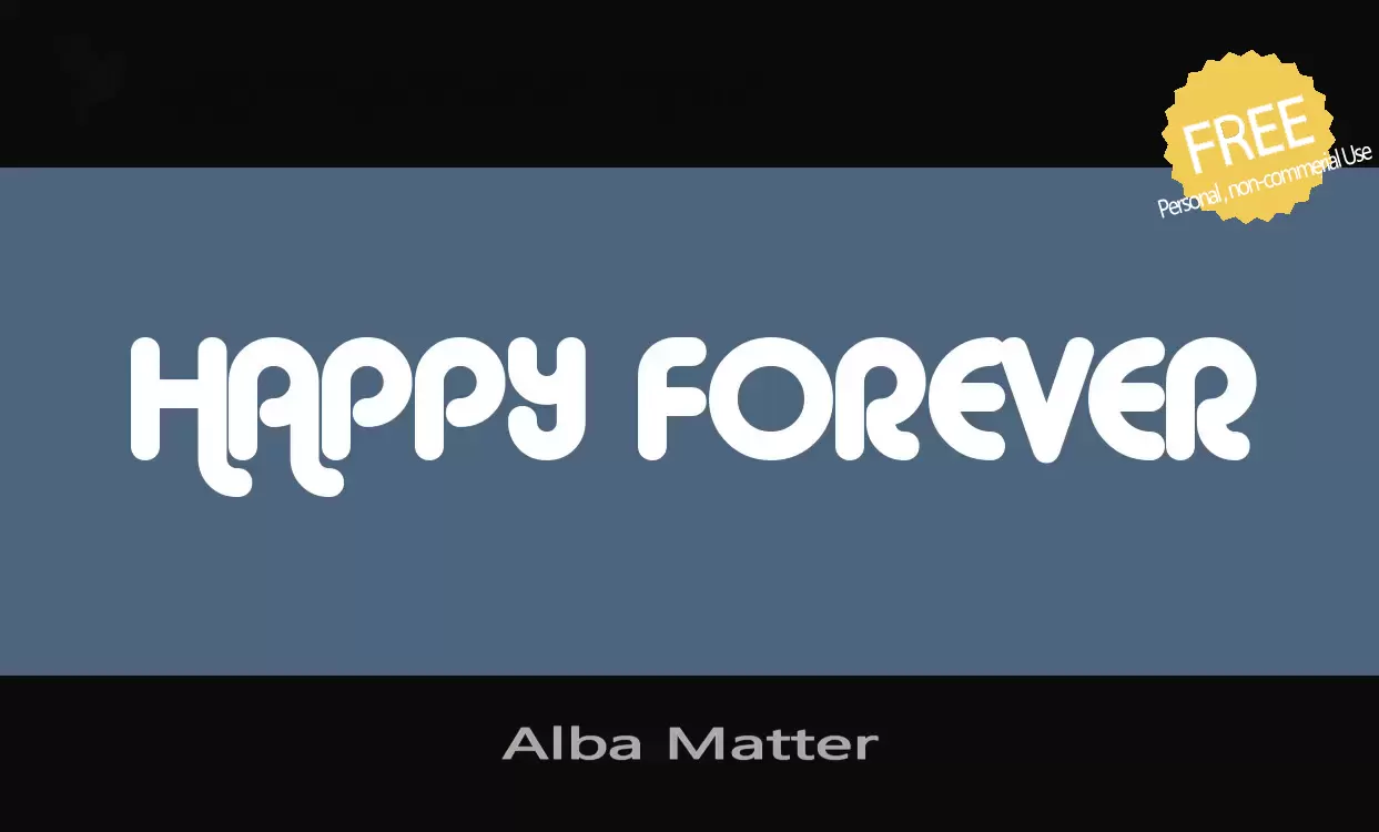 Font Sample of Alba-Matter