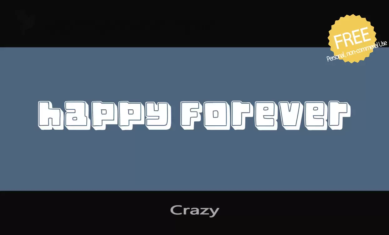 Font Sample of Crazy