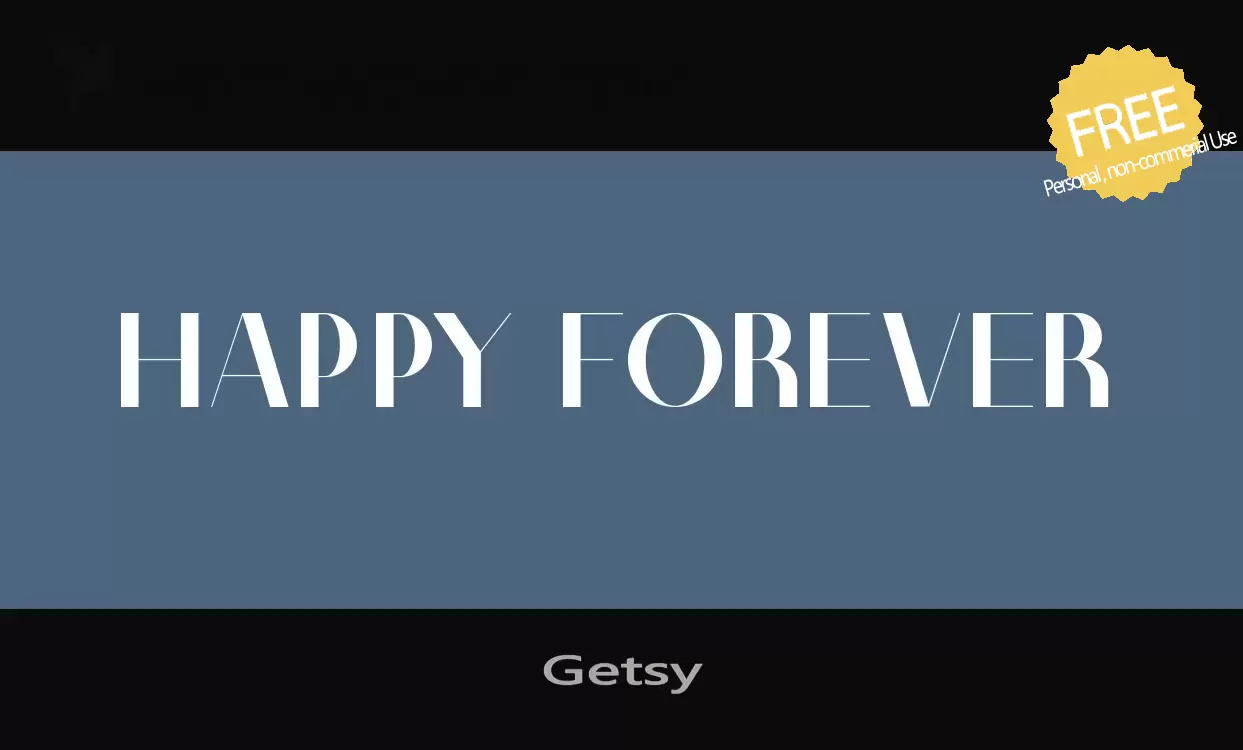 Font Sample of Getsy