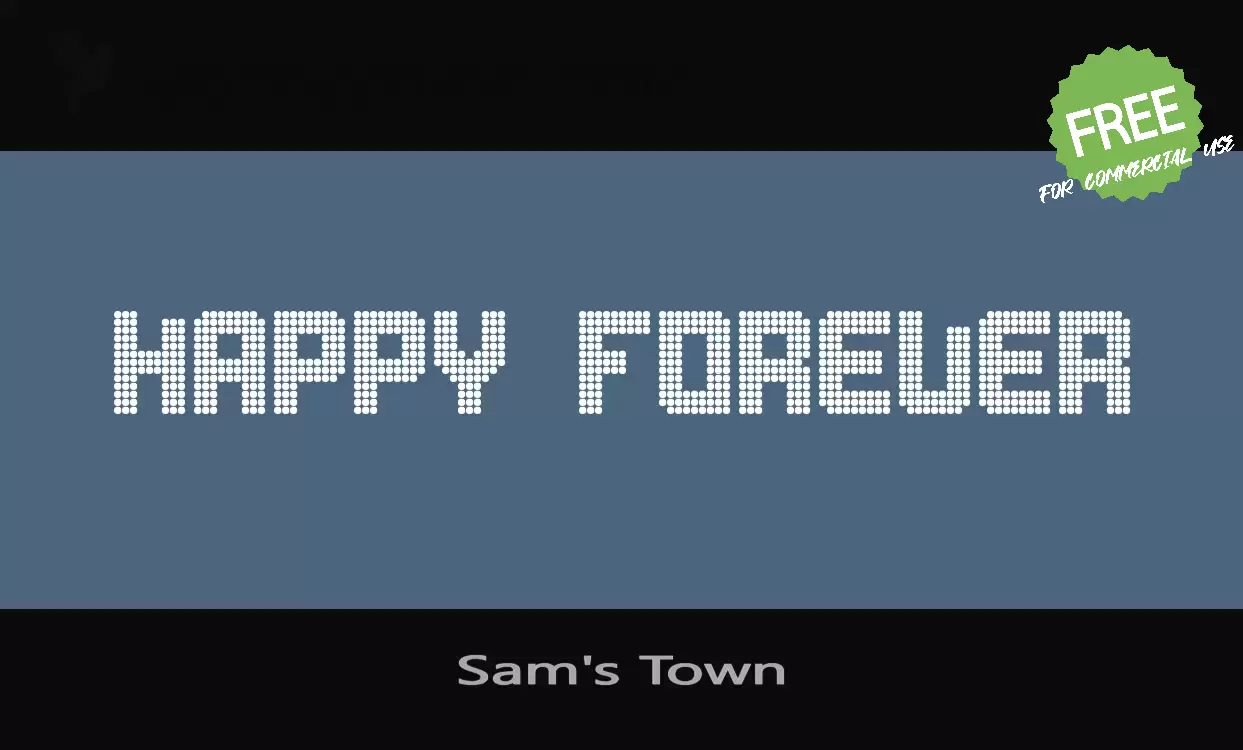 Font Sample of Sam's-Town