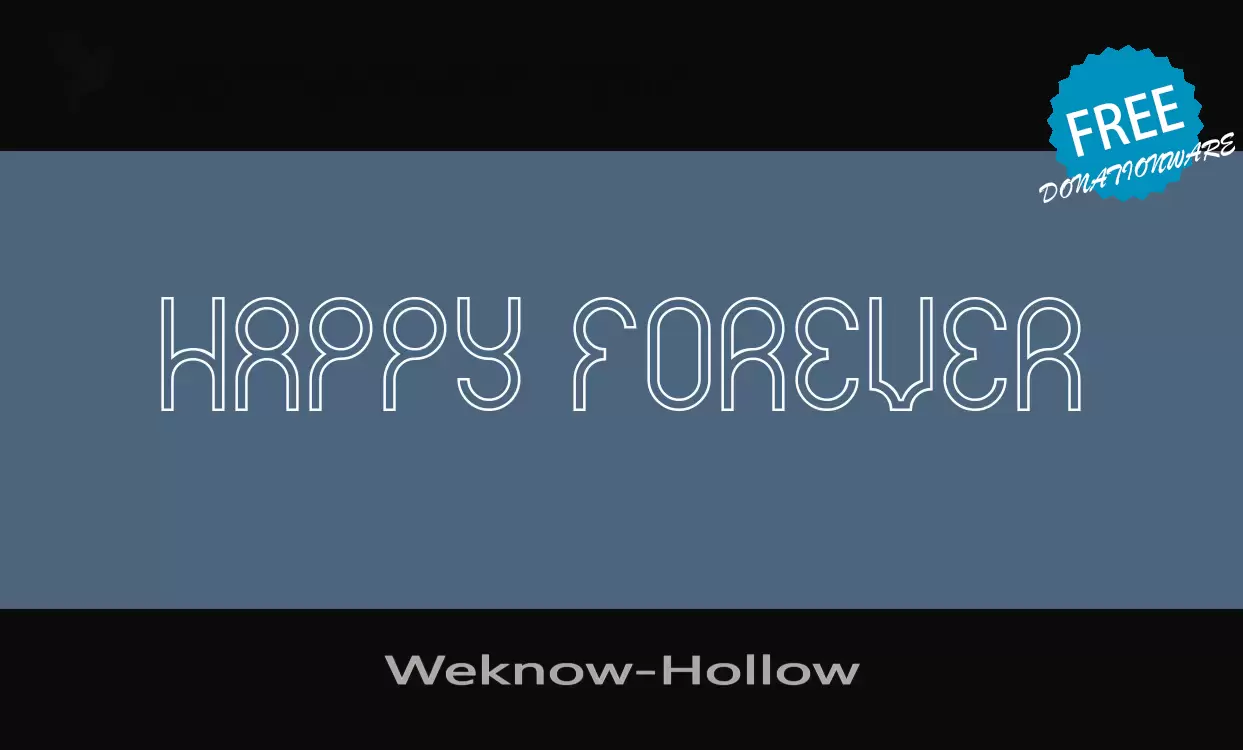 Font Sample of Weknow-Hollow